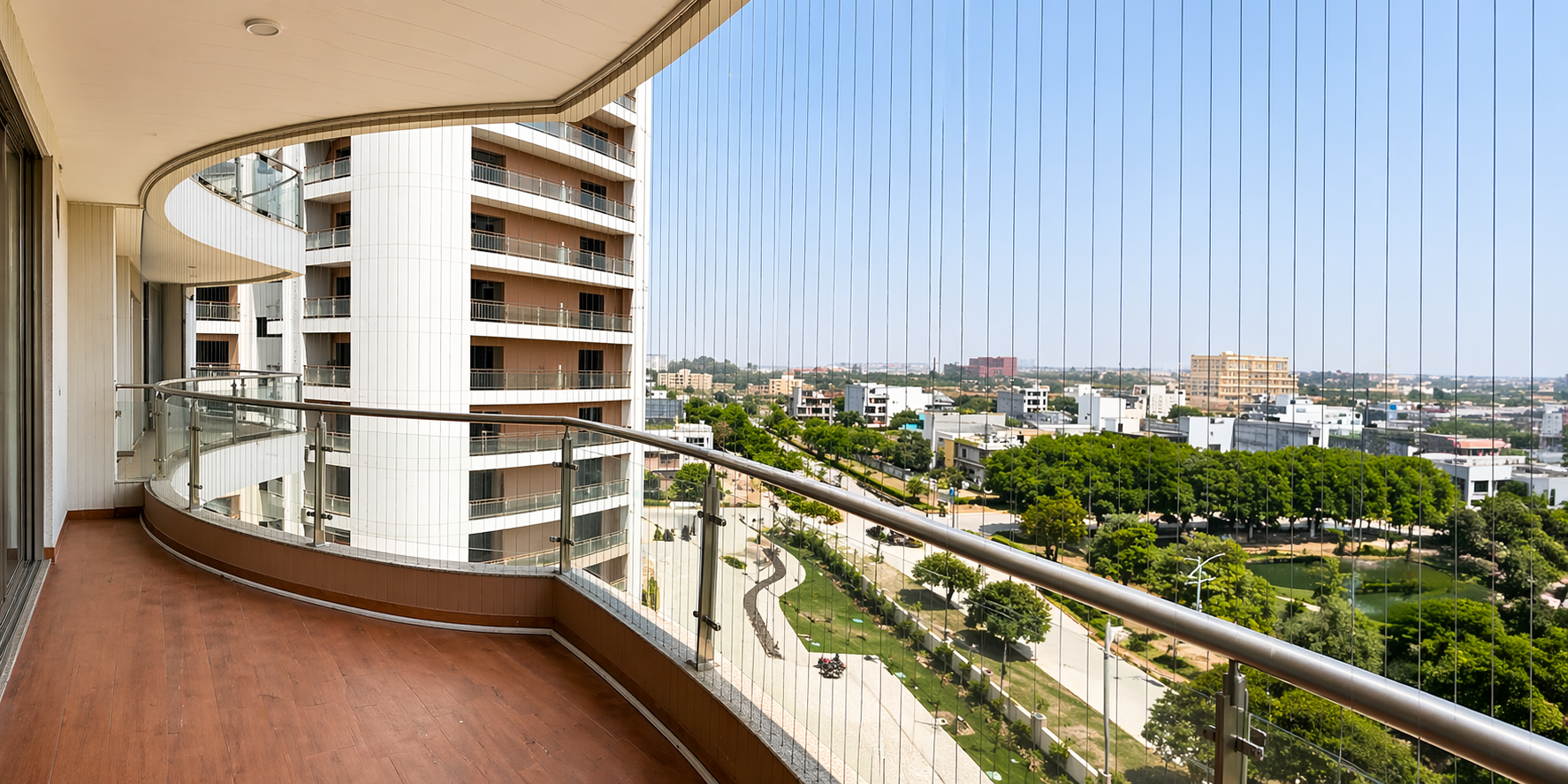 Invisible grills for balcony